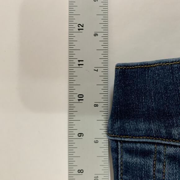 Spanx Crop Flare Raw Hem Jeans S Pull On Stretch Wide Leg High Rise Slimming - Picture 8 of 11